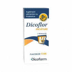 Dicoflor picaturi, supliment alimentar cu probiotice L. rhamnosus GG, 5 ml, Dicofarm