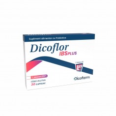 Dicoflor IBS Plus supliment alimentar cu probiotice: L. rhamnosus GG și L. plantarum (299V®), 30 capsule, Dicofarm