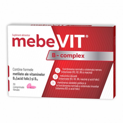 Mebevit B-complex, 30 comprimate, Zdrovit