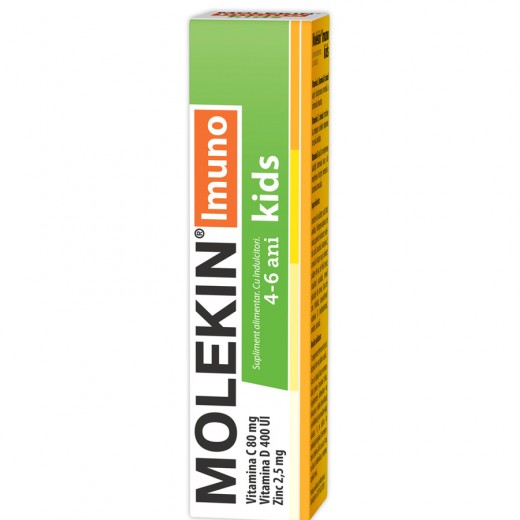 Molekin Imuno Kids 4-6 ani, 20 comprimate efervescente, Zdrovit